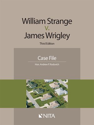 cover image of William Strange v. James Wrigley Case File